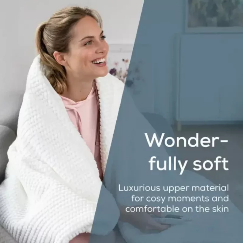 Beurer HD 82 Helsinki Manta térmica de cobertura, 130 x 180 cm, branco
