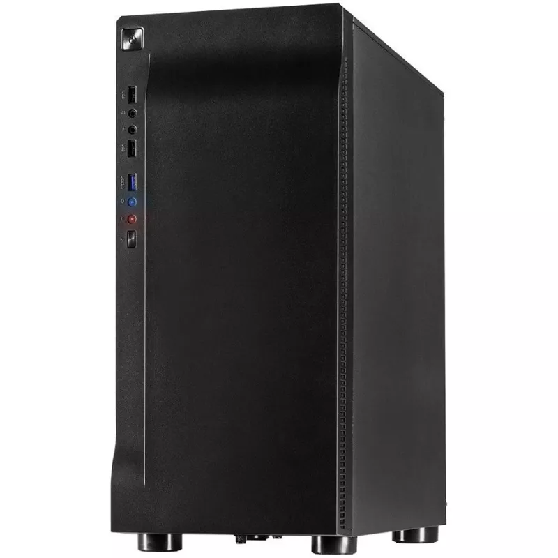 Caixa INTER-TECH A-3411 Creek Gaming Tower, ATX, 1xUSB3.0, 2xUSB2.0, fonte de alimentação opcional, painel lateral com janela, iluminação LED frontal, LED RGB integrado, preto