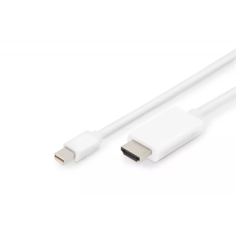 Digitus ASSMANN - Cabo adaptador - Mini DisplayPort macho para HDMI macho - 2 m - isolamento triplo - branco - moldado, suporte 4K (AK-340304-0