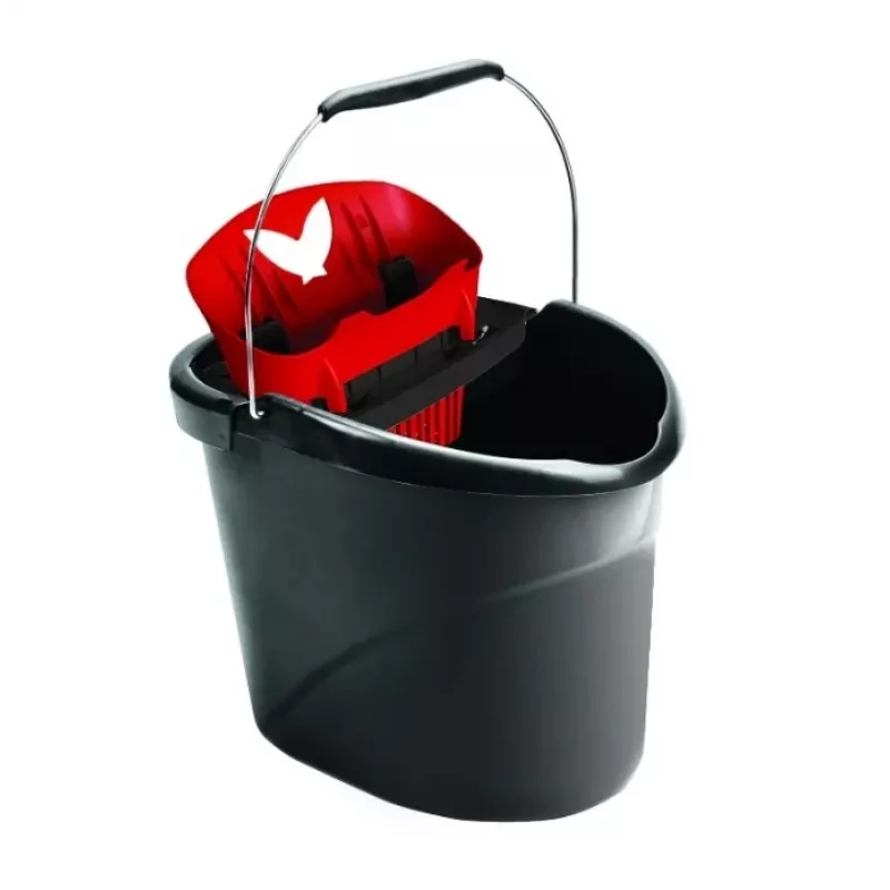 Balde com espremedor de mopa Vileda 157870 — preto, 10 L, compatível com Ultramax & Ultramax XL, 380×300×380 mm