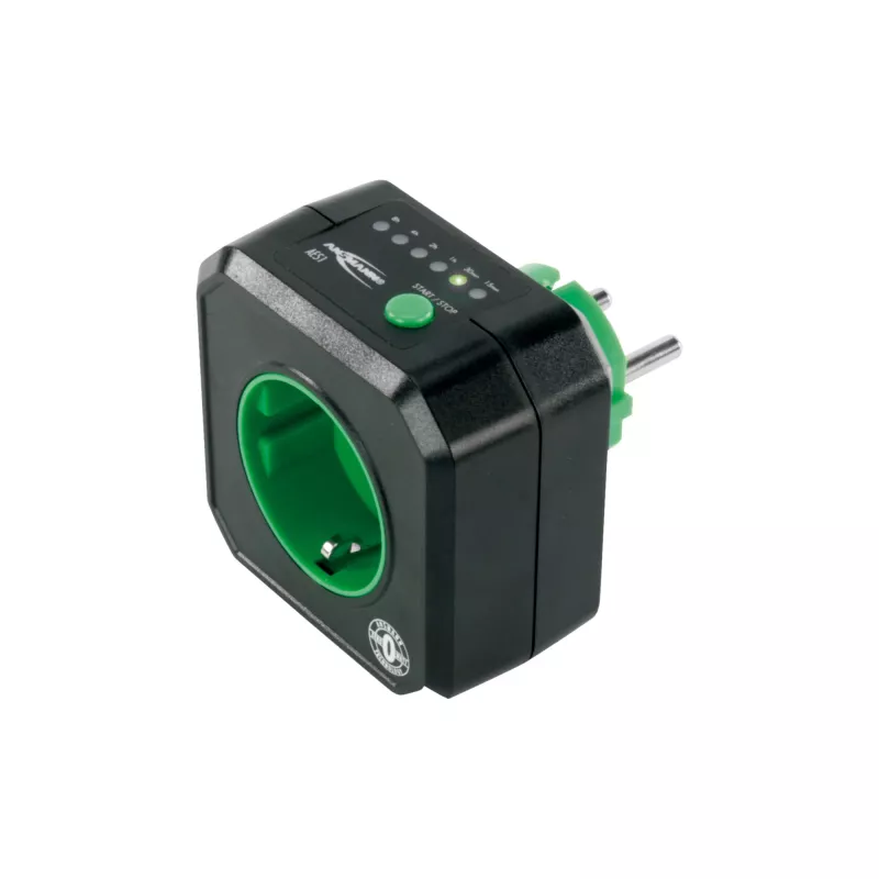 Tomada temporizada de poupança de energia Ansmann AES1 Zero Watt, preta
