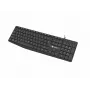 Teclado com fio de tamanho completo NATEC NAUTILUS NKL-1950 — USB, QWERTY US International, 105 teclas, preto