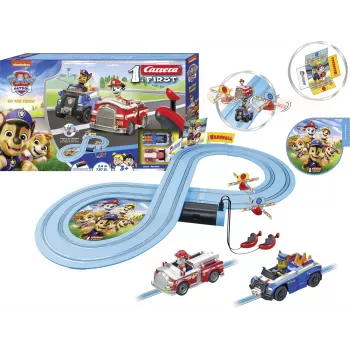 Pistas de brinquedo CARRERA FIRST Paw Patrol On the Track Modelo 20063056 — conjunto de slotcars para crianças