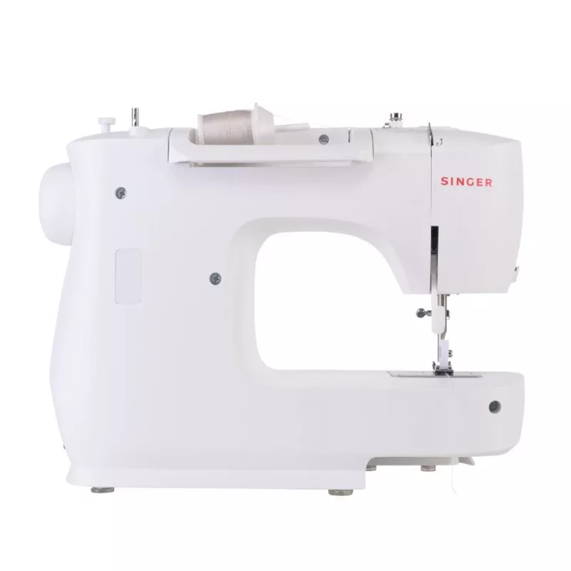 Máquina de costura mecânica SINGER M2505 – 10 pontos, casa de botão automática, braço livre, branca