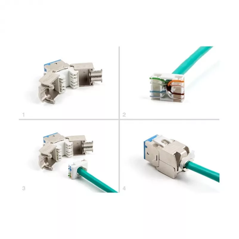 Módulo Keystone DeLOCK 88113 plano RJ-45 azul 10 unid.