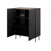 Estante Cama Meble ONDA 2D2SZ estante de livros 98×45×127 cm preto