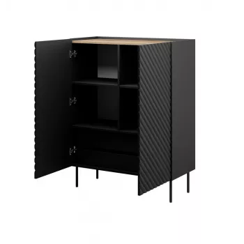 Estante Cama Meble ONDA 2D2SZ estante de livros 98×45×127 cm preto