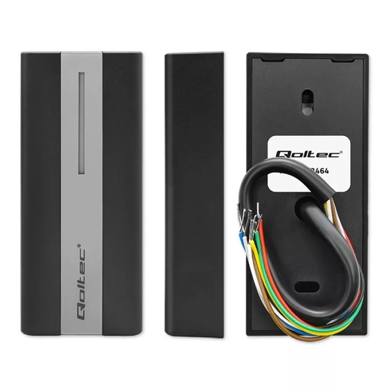 Qoltec Leitor RFID sem contacto de cartões e porta-chaves | EM | Mifare | cartão | porta-chaves | ABS