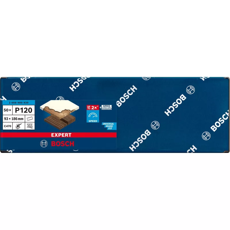 Folha de lixa Bosch 2608900939 93x186 mm K120 para tinta e madeira