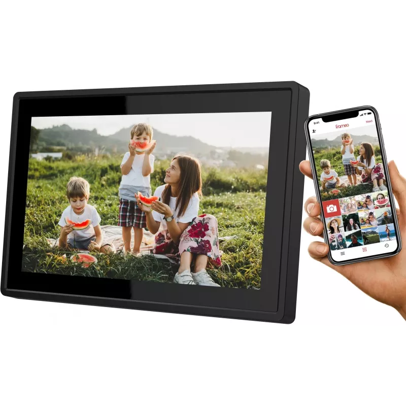 Moldura digital SENCOR SDF1092B 10,1 polegadas ecrã tátil IPS 1280×800 Wi-Fi 4,6 GB MicroSD para montagem na parede