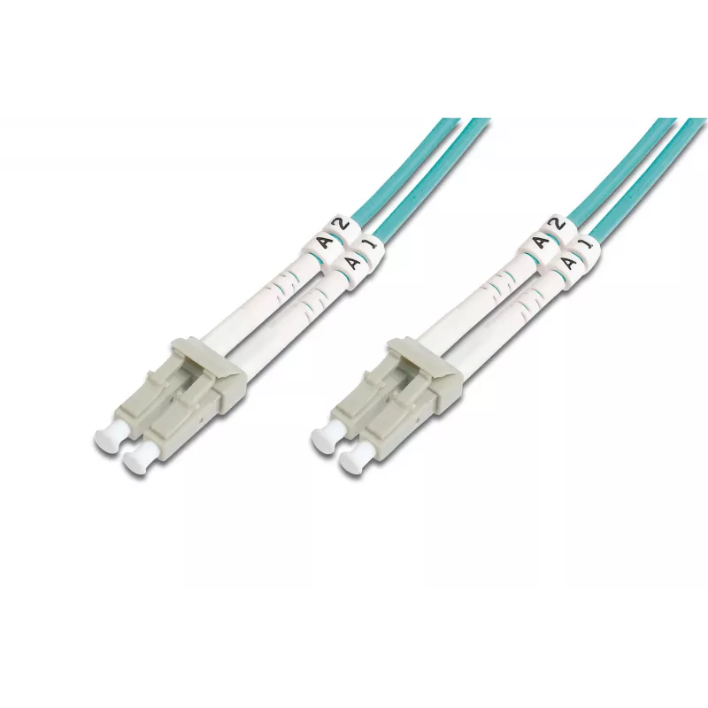 Cabo de patch de fibra ótica multimodo OM3 LC/LC 15 m Digitus