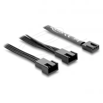 Cabo de alimentação interno DELOCK 84543 — 4 pinos PWM para dual 4 pinos PWM, 0,5 m