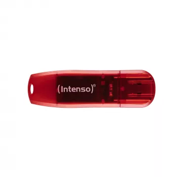 Pen USB Intenso 128 GB USB Type-A 2.0 Vermelho Transparente