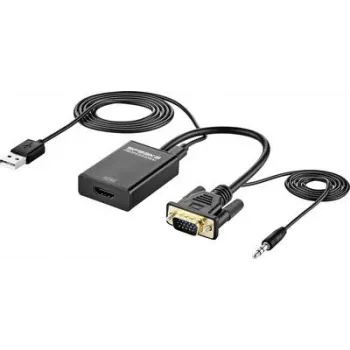 SpeaKa Professional Conversor AV SP-12111624[conector fêmea VGA - HDMI] 1920 x 1080 píxeis (SP-12111624)