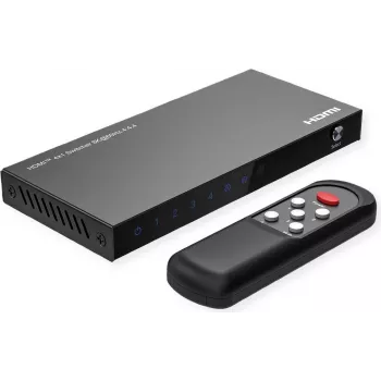 Comutador HDMI 8K ROLINE, 4 portas, com telecomando IR