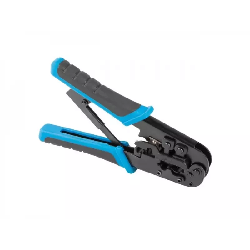 Alicate de crimpar LANBERG NT-0201 para fichas RJ-45, 180 mm, 315 g, preto/azul