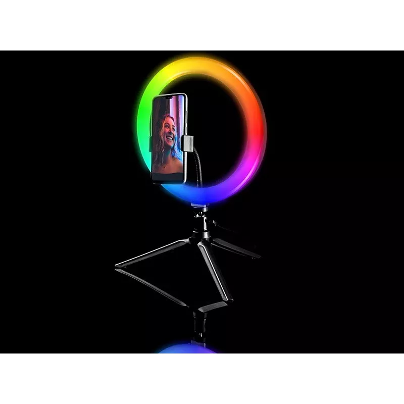 Anel de luz RGB 26 cm com tripé