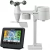 Bresser 7002580 Weather Center 5-in-1 estação meteorológica digital Wi-Fi com sensor profissional, ecrã de 5,7″, alimentação elétrica, preta