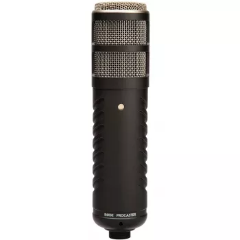 Microfone de estúdio dinâmico RØDE Procaster — com fios, Mini-XLR (3 pinos), 75–18.000 Hz, 32 Ω, -56 dB, preto, 695 g