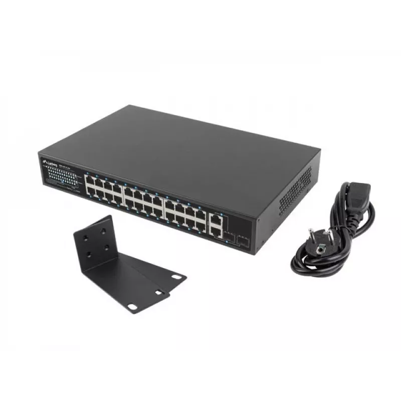 Switch de rede Lanberg RSFE-24P-2C-250 Unmanaged Gigabit Ethernet (10/100/1000)