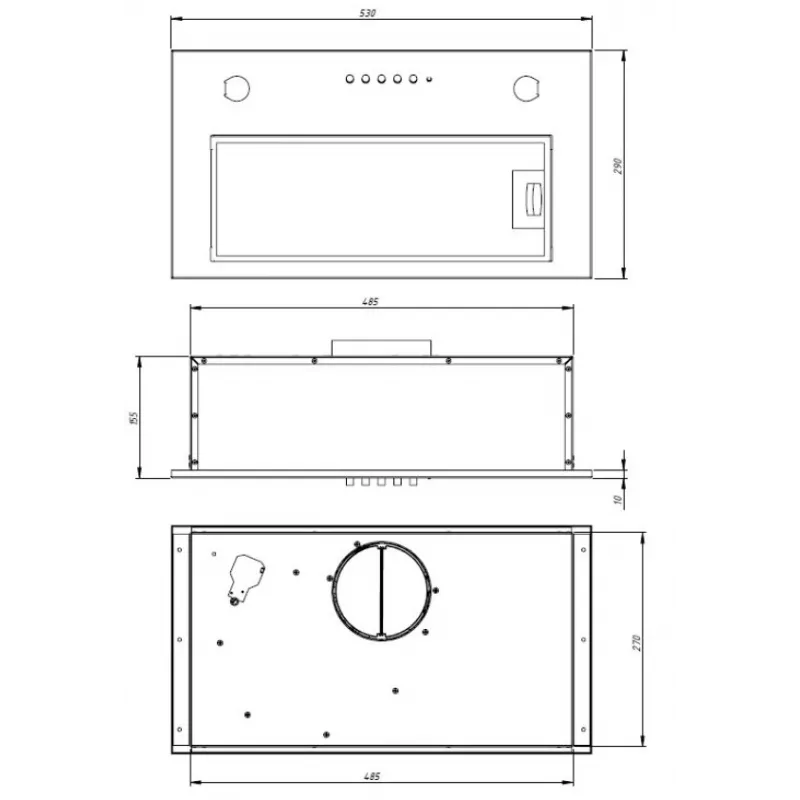 Exaustor Akpo WK-7 MICRA 60 integrado no teto branco