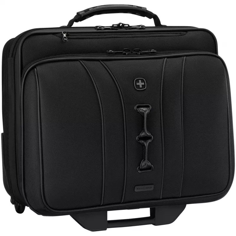 Mala para portátil com rodas Wenger Legacy Série preta para 15,6 polegadas (39,62 cm) com compartimento para tablet