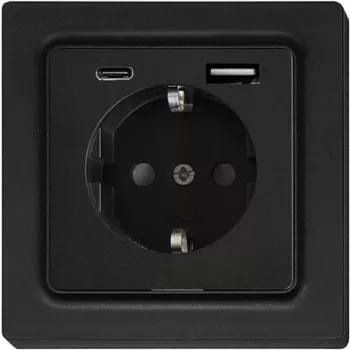 Tomada Eltako antracite mate DSS55E+USBA+C-am (30055900)