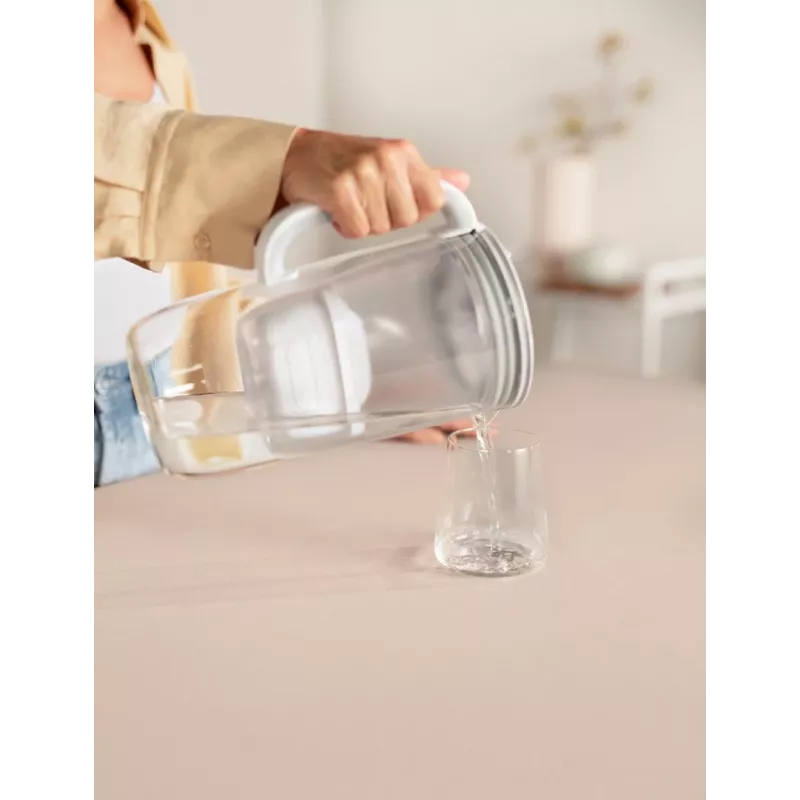Brita Glass+1 Maxtra Pro Pure Performance jarro filtrante de vidro, 2,5 l totais / 1,5 l filtrados, adequado para máquina de lavar loiça, cinzento