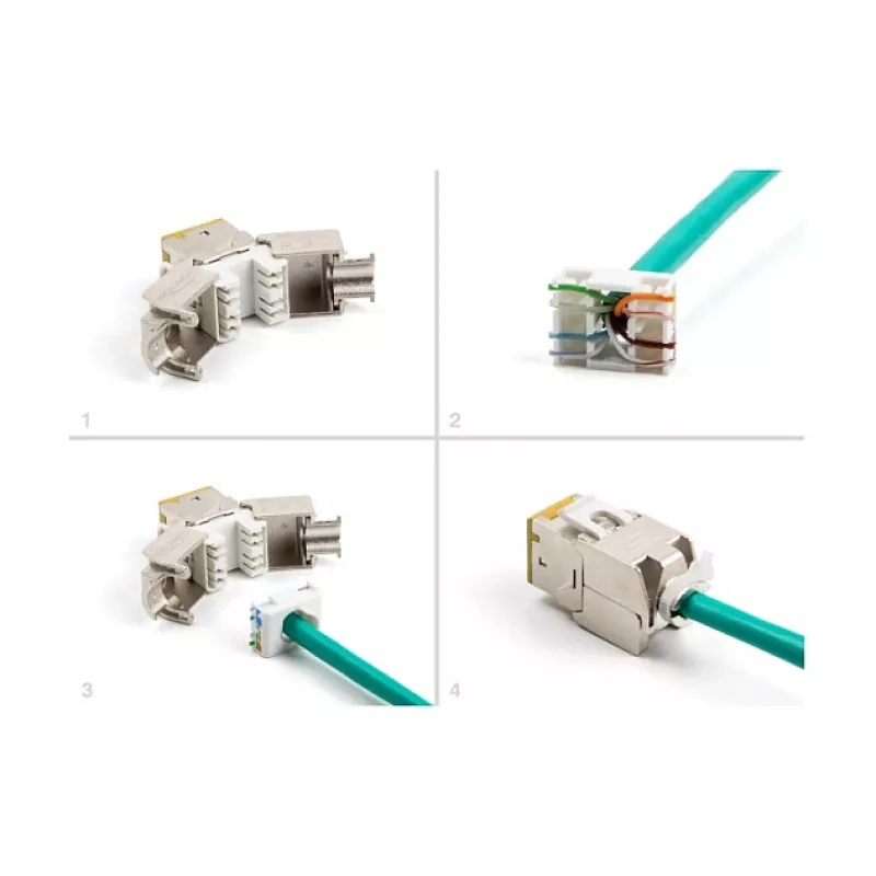 Módulo Keystone DeLOCK 88111 plano amarelo RJ-45 10 unid.