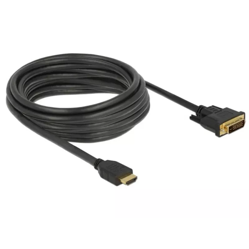 Adaptador de cabo de vídeo DeLOCK 85656 5 m HDMI tipo A DVI preto