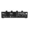 Interface de áudio M-Audio M-Track Duo — USB 2-in/2-out, 16-bit/48 kHz, 1x XLR/TS combo, 1x entrada de instrumento, alimentação fantasma 48V