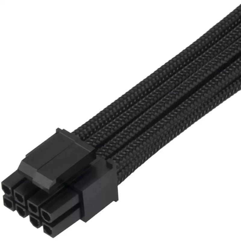 SilverStone SST-PP07E-EPS8B cabo de extensão EPS de 8 pinos para EPS/ATX de 4+4 pinos, 30 cm, preto