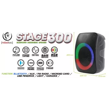 Coluna Bluetooth Rebelt ec STAGE 300