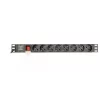 Unidade de distribuição de energia GEMBIRD EG-PDU-014 — 8× tomadas Type-F, 16 A, cabo de 3 m, rack 1U, 3680 W, preto
