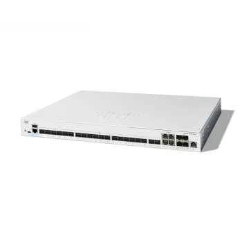 Switch de rede Cisco Catalyst C1300-24XS gerido L2/L3, 480 Gbit/s capacidade de comutação, consola RJ-45/USB-C, tabela MAC 16.000, cinzento, 4,15 kg