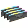 DIMM 64 GB DDR5-6000 (4x 16 GB) Quad-Kit, Memória RAM preta, CMH64GX5M4B6000C36, Vengeance RGB, INTEL XMP