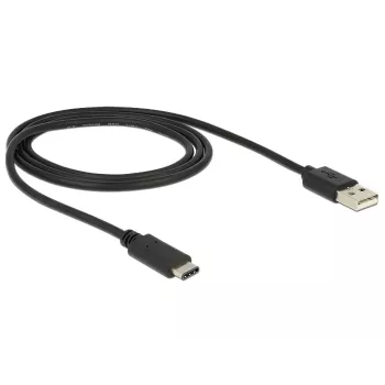 Cabo USB DeLOCK 83600 USB 2.0 1m USB C USB A preto