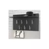 Cabide de parede Top E Shop WIESZAK 2F CZERŃ MAT — aglomerado de partículas, 7 ganchos, 700×200×400 mm, preto