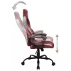 Cadeira de escritório Subsonic SA5642-H1 assento acolchoado encosto acolchoado castanho branco