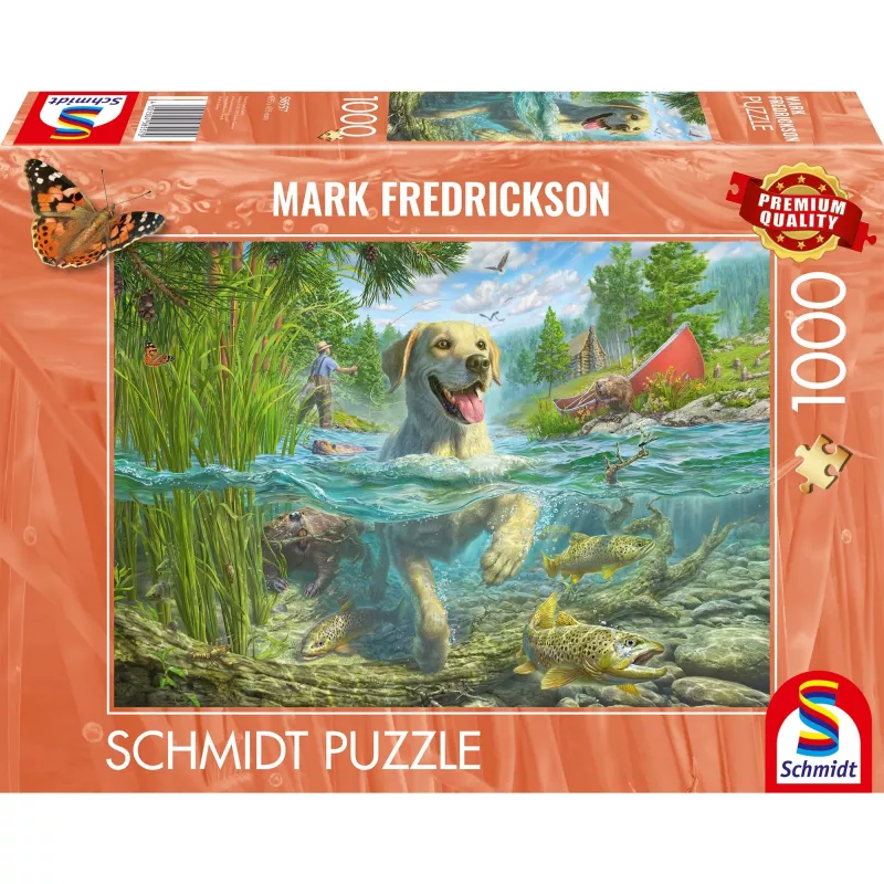 Puzzle Schmidt Spiele Mark Fredrickson Dog Love Yellow Labrador 1000 peças