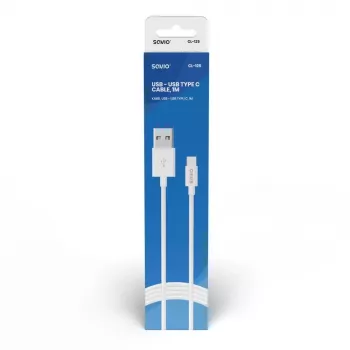 Cabo USB Savio CL-125 USB 2.0 1 m USB A USB C branco