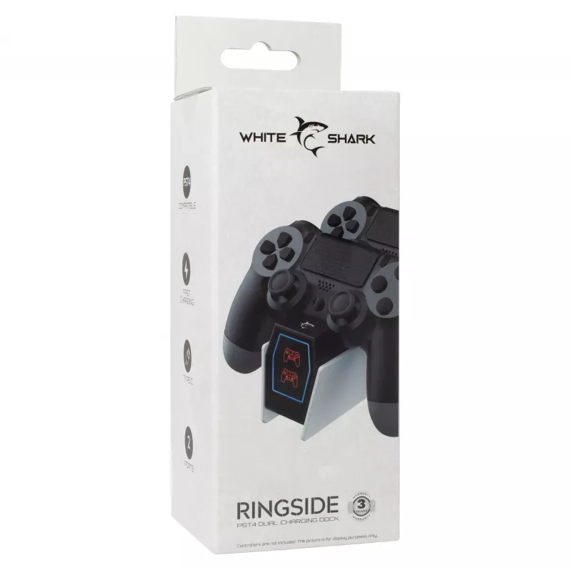 Estação de carregamento White Shark PS4-0417 carregador duplo para comando PS4
