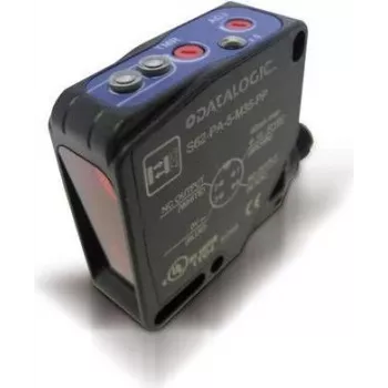 Sensor fotoelétrico Datalogic S62-PA-5-M11-PP, caixa de ABS preta, IP67, 18×50×50 mm