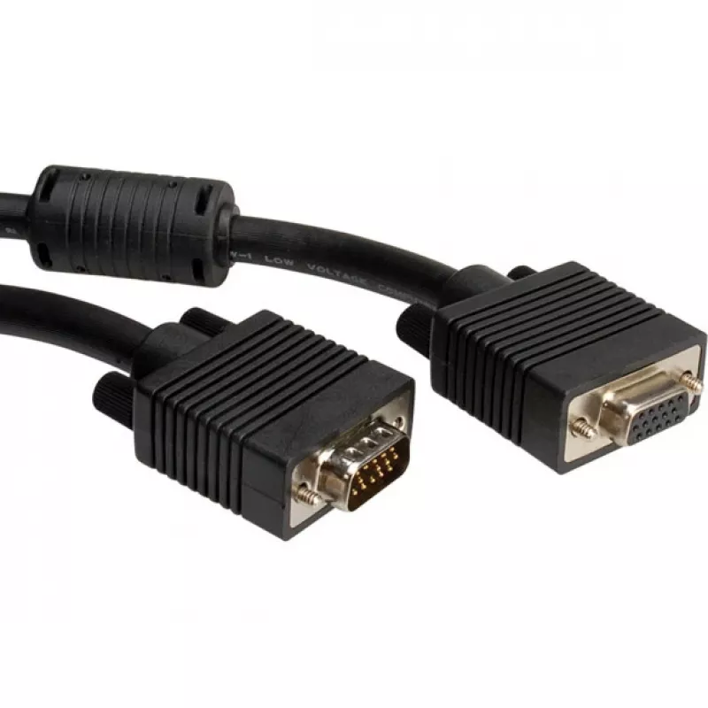 Cabo VGA ROLINE HD15 macho - fêmea com núcleo de ferrite 6,0m (11.04.5356)