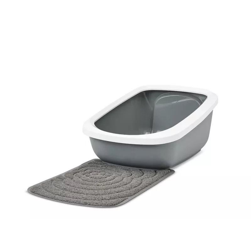Caixa de areia para gatos Savic Aseo Jumbo caixa de areia fechada 67,5×48,5×29 cm, cinzento, plástico