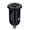 Carregador de automóvel Baseus Gain Pro universal preto – 2× USB 2.0, 2,4 A por porta, entrada 12–24 V, saída 5 V