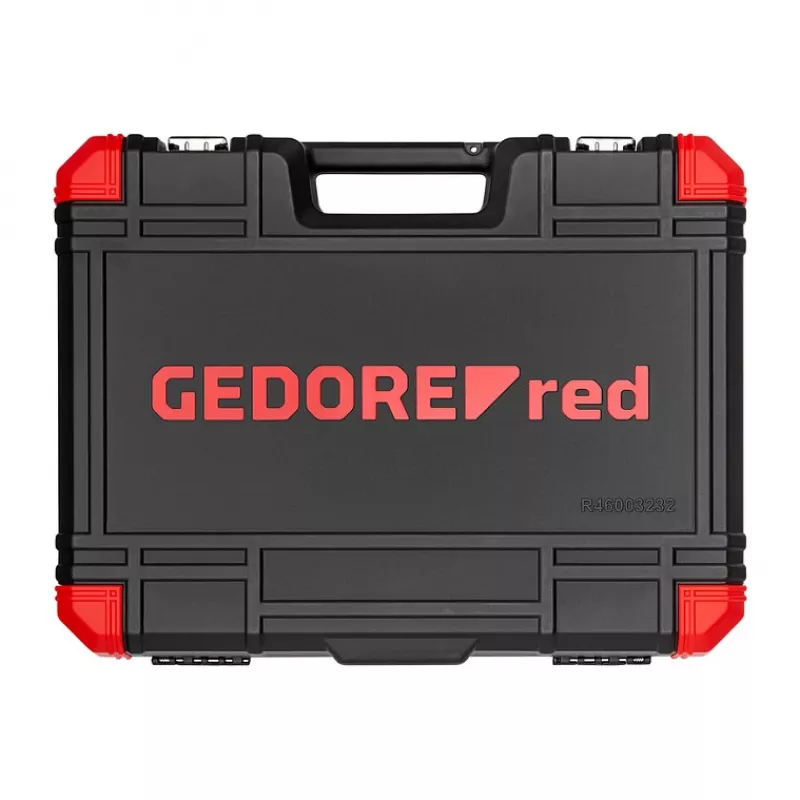 Conjunto de chaves de caixa Gedore R46003232, 232 peças, encaixe de 1/4 polegadas e 1/2 polegadas