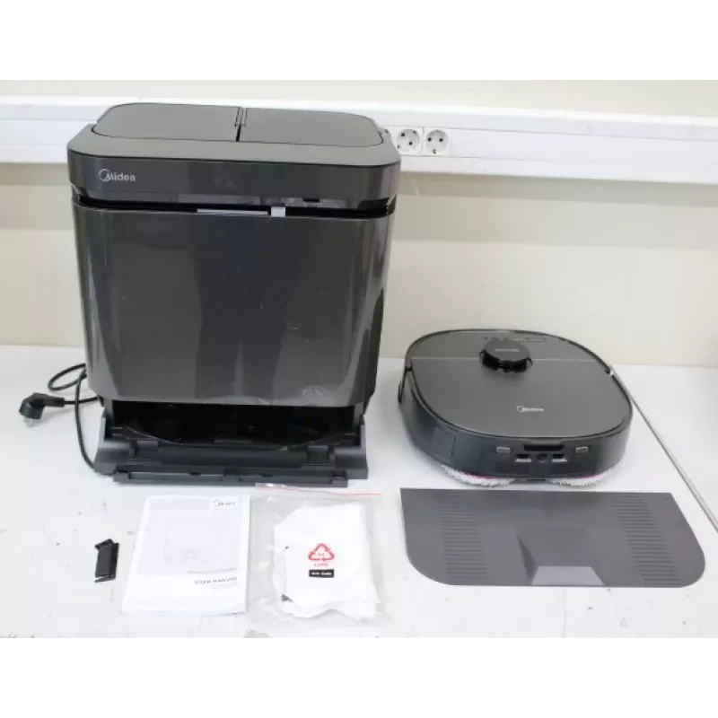 ESGOTADO. Aspirador robô Midea V15 | ESGOTADO. Aspirador robô Midea | V15 | Húmido e seco | 5200 mAh | Depósito de pó 3 L | 16200 Pa | Preto | USADO, SUJO, RISCADO