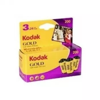 Kodak Gold 200 135/24 filme a cores, 24 exposições, pack de 3