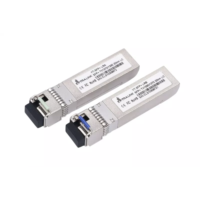 Extralink SFP+ 10G módulo SFP+ WDM 10Gbps 1270/1330nm monomodo 20km LC DOM par, dedicado para HP/ARUBA